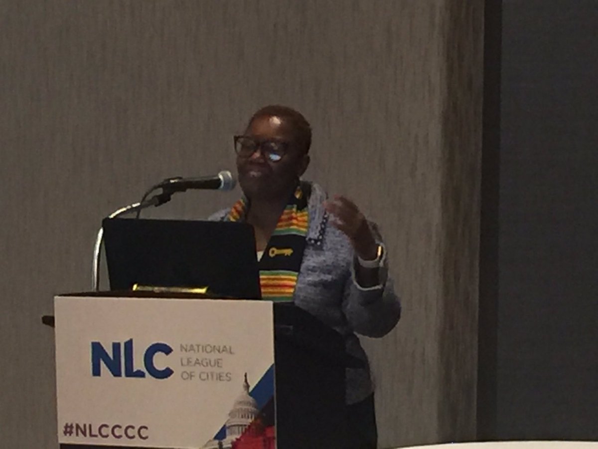 pbcloc's tweet image. The 2019 National League of Cities University Awards are taking place in Delaware Suite B of the Marriott Wardman Park at the Congressional City Conference where NLC President Karen Freeman-Wilson is opening the event where they will give out awards for course completion #nlcccc