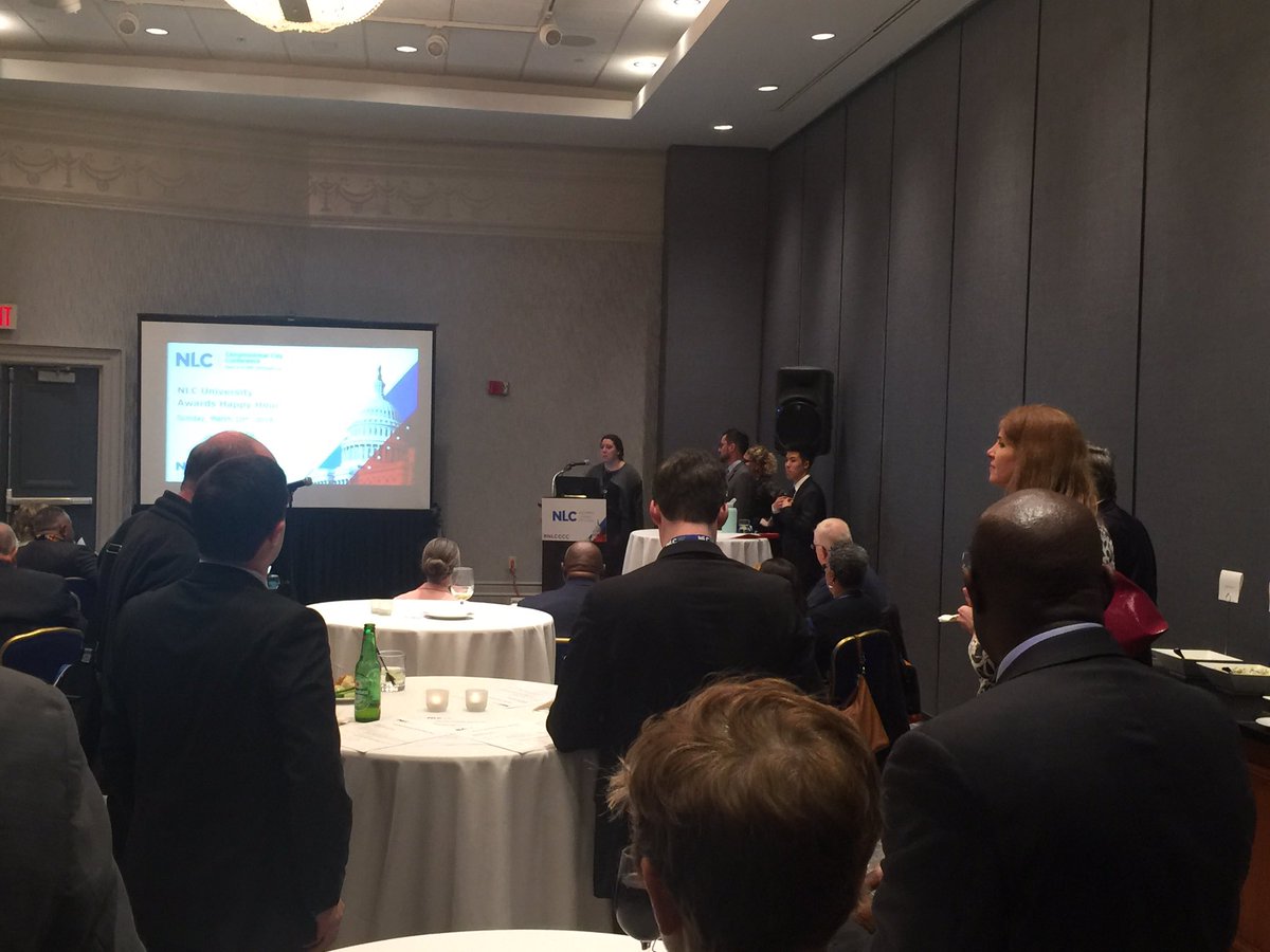 pbcloc's tweet image. The 2019 National League of Cities University Awards are taking place in Delaware Suite B of the Marriott Wardman Park at the Congressional City Conference where NLC President Karen Freeman-Wilson is opening the event where they will give out awards for course completion #nlcccc