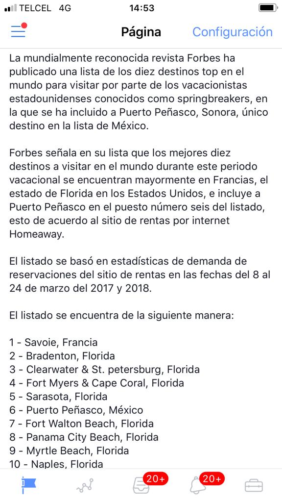 corneliomontano's tweet photo. Puerto Peñasco, Sonora, único lugar de México incluido en una lista de 10 destinos turísticos que recomienda la revista Forbes a los springbreakers para visitar en este 2019 https://t.co/MLruyphHnw