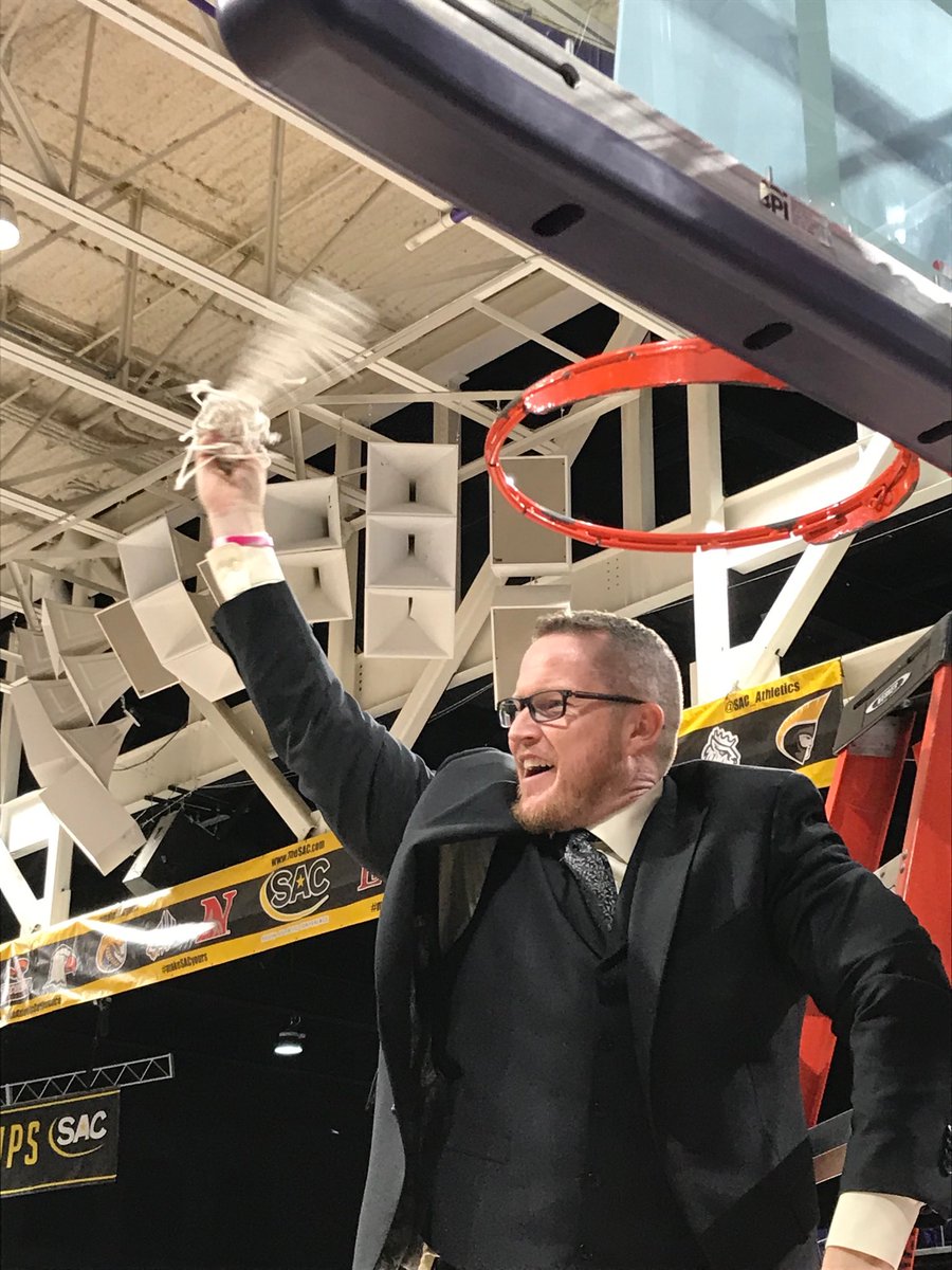 Congratulations to my little Bro! SAC Regular Season Champs! SAC Tourney Champs! SAC Coach of the year! #cuttingdownthenet #headedtoD2marchmadness #keepitrolling #26inarow