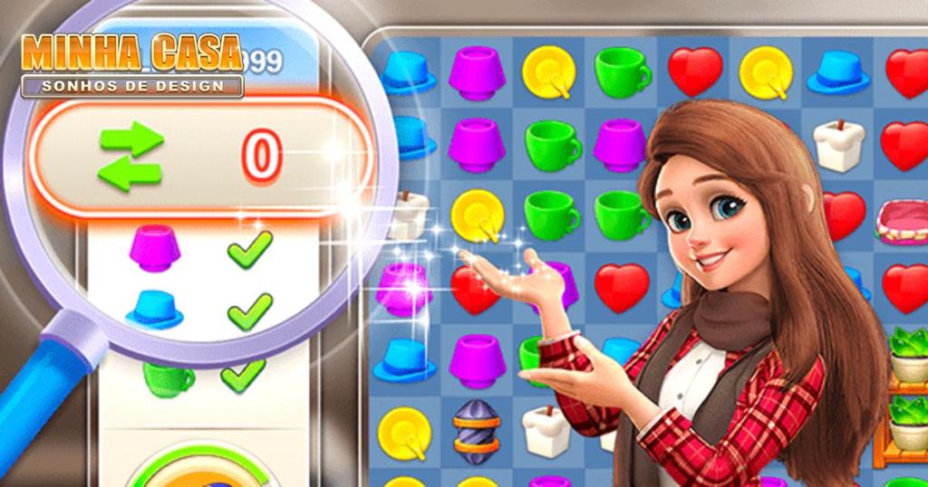 Por um triz! Excelente! Acertou em cheio! Nível concluído no último movimento! share.zenjoygames.com/homedesign/m3_…