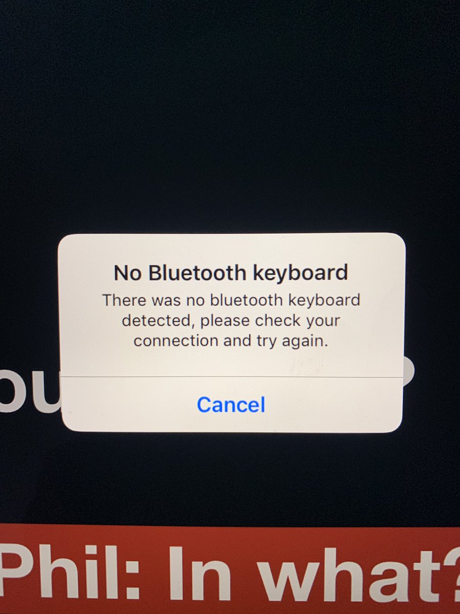 mrphilbrooks's tweet photo. @TeleprompterApp How do I get your app to detect my Bluetooth keyboard. Other apps see it just fine 😕 https://t.co/XrRpz98vhP