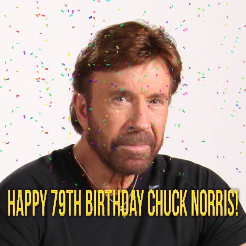 Everyone wish Chuck Norris a happy birthday! 