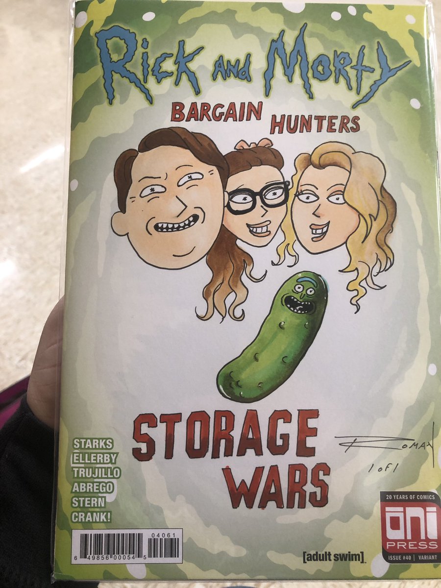 Cbargainhunters's tweet photo. Just found a super rare comic 1 of 1 #storagewars #rocketcon #rocketco #RickandMorty #pickle #comicbook #collecting https://t.co/M4rMG95YBT