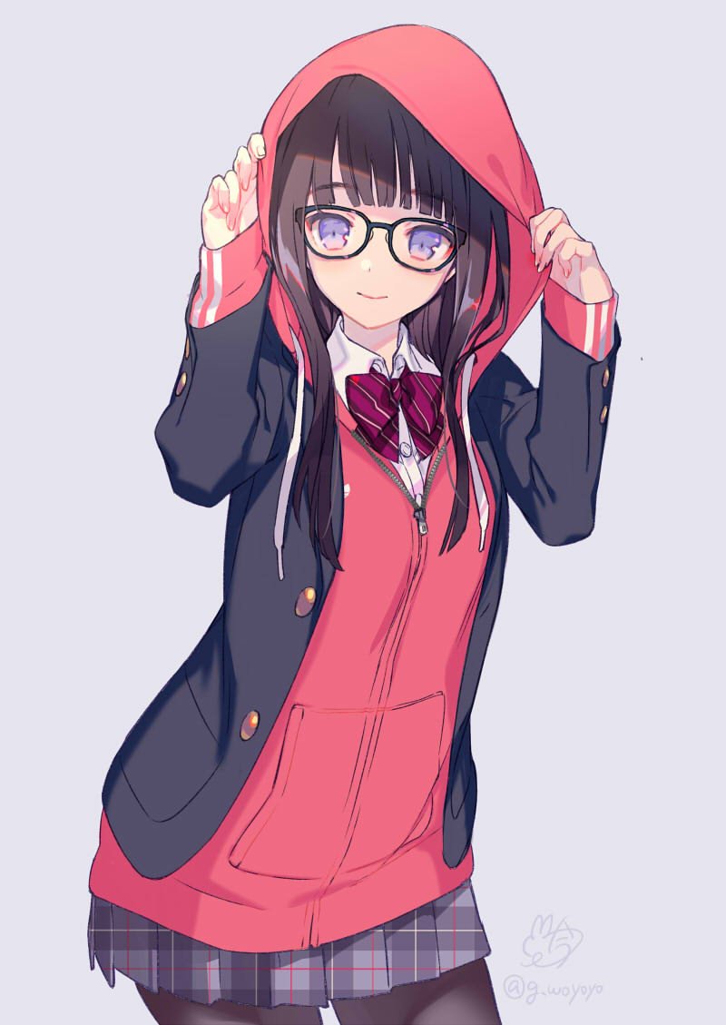 吟 パーカー制服眼鏡女子ちゃん 吟 パーカー制服眼鏡女子ちゃん