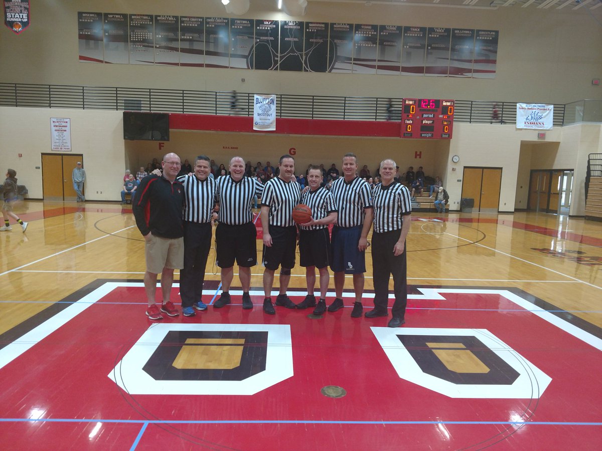 KG4Hoops's tweet photo. These guys are top notch! All officiate @IHSAA1 High School games at very high levels all over the state. They have been tremendous in their support of our @BHSGirlsHoops Bluffton Shootout for 7 yrs! Thank u for working  with kids &amp; giving them the best experience! #1stclass https://t.co/U7r32NF18y