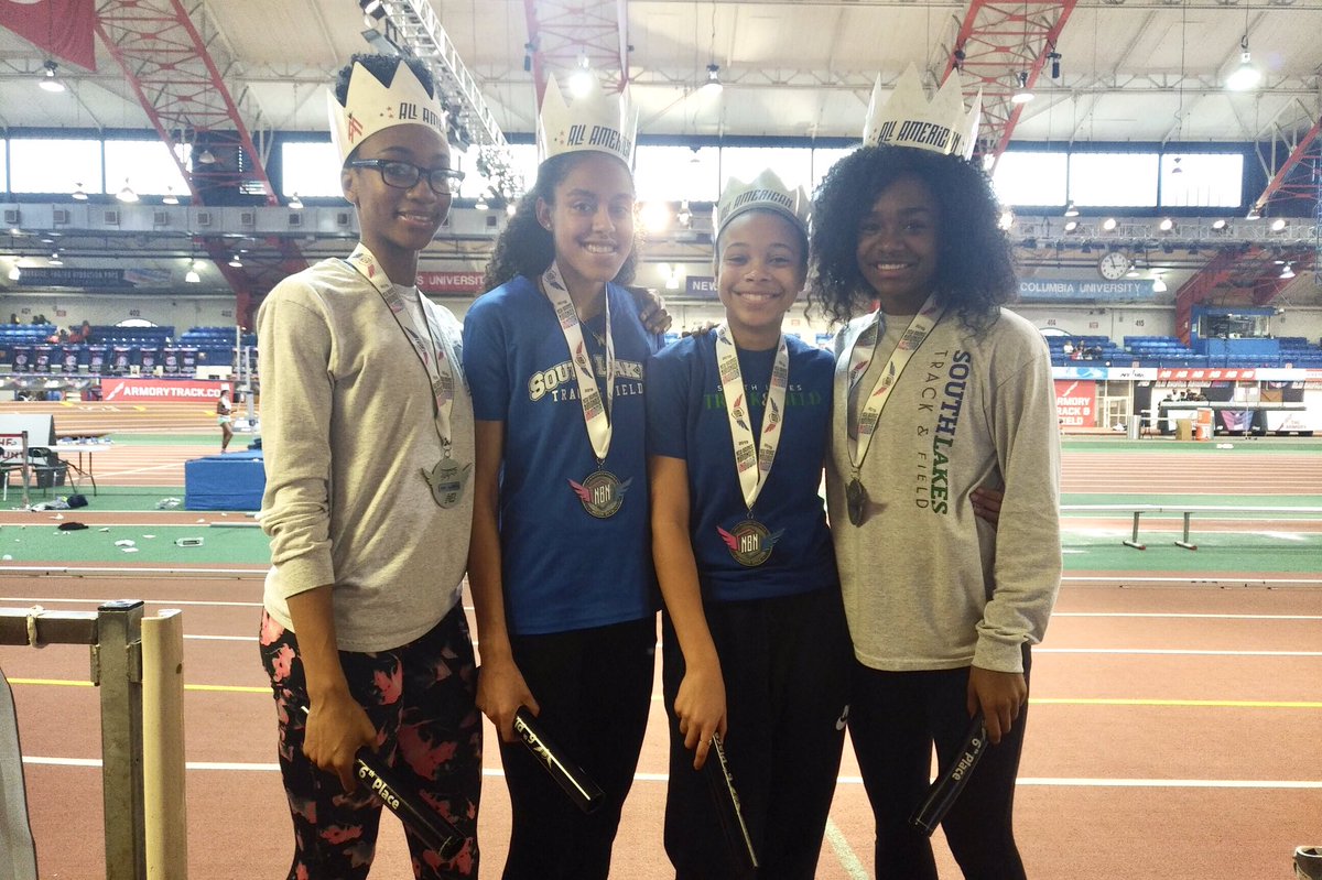 Congratulations to the girls 4x4!! NBNI All Americans 🇺🇸 with a new school record time of 3:48!! #GOSEAHAWKS <a href="/SLHS2020/">South Lakes Class 2020</a> <a href="/SLHS2022/">Class of 2022</a> <a href="/SLHS2021/">Class of 2021 SLHS</a> @milestatdotcom