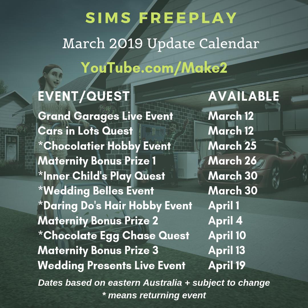 make2tv's tweet image. The Sims FreePlay Garages Update arrives soon! Check out the schedule and our playlist of SIX new walkthroughs and tutorials! 🚗🚗🚗bit.ly/2SYfHqN #simsfreeplay @TheSimsFreePlay (EARLY ACCESS TO BETA PROVIDED BY EA/FIREMONKEYS)