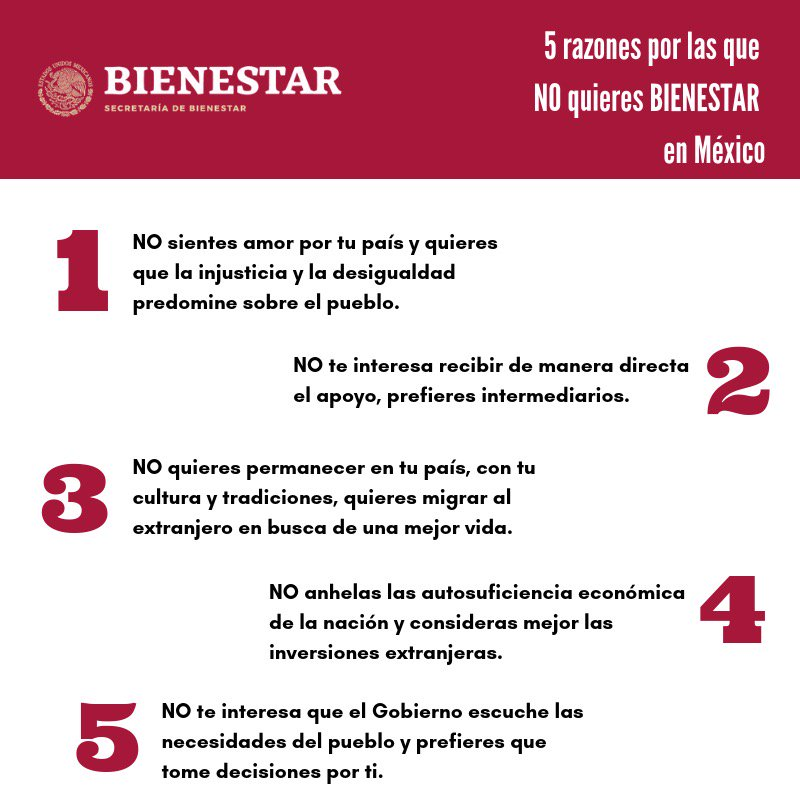 Tweet borrado del gobierno más inepto y pendejo del mundo, son peores que Chávez malditos

#QueremosBienestar