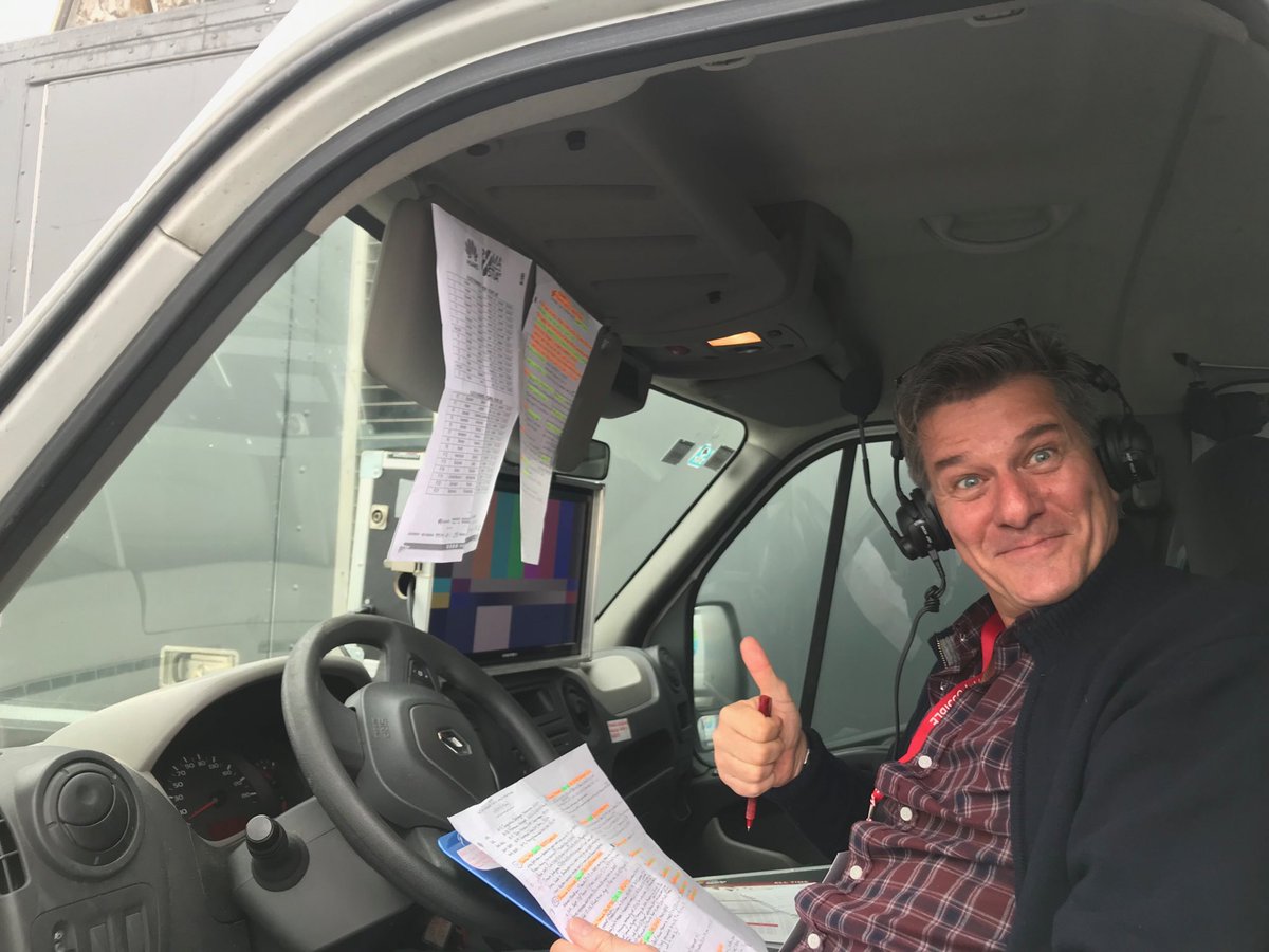 TimHutchings1's tweet photo. You know how “everyone” (ok, a lot of folk) wants to work in TV? Well, get the glamour of my “commentary position” at Sunday morning’s 45th @HuaweiRomaOstia ! Great racing & super yet contrasting wins by Israel’s @LonahSalpeter & ETH’s Guye Adola. #NotUncommon https://t.co/a2rI7OTZQp