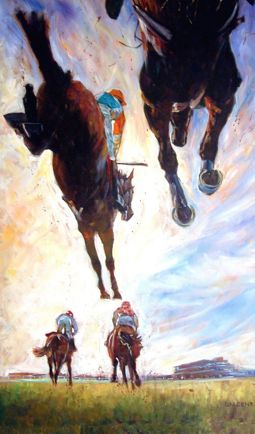 DMDent's tweet photo. #CheltenhamFestival starts Tuesday! Particularly looking forward to seeing Irish Raiders #PresentingPercy, #Monalee & #Faugheen, and last years Gold Cup heroes #NativeRiver & #MightBite in my paintings here. #HorseRacing #Cheltenham #Art #Equine Wising all a fantastic week! https://t.co/JU7XELqzp3