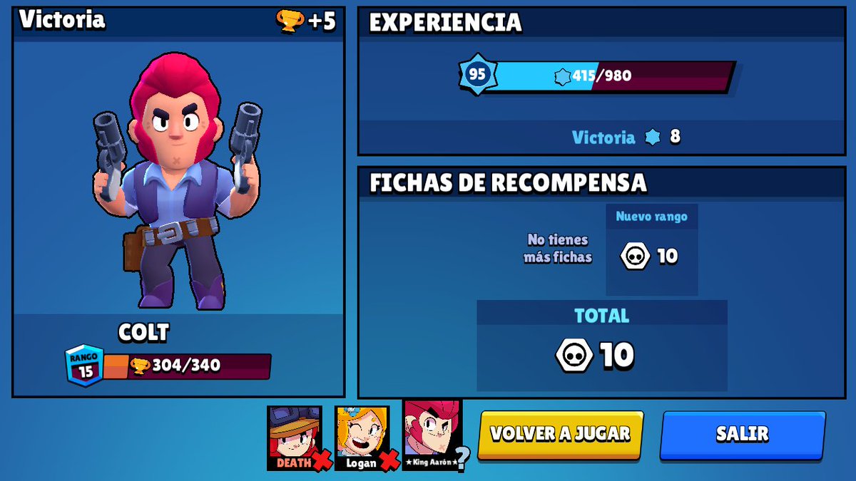 TuDiosAaron's tweet photo. @BrawlStarLATAM @ComunidadBS @BScomunidad__  enserio este brawler es el que peor se me da en el juego ..después de 4meses que lo tenia tilteado , xfin lo puedo mejorar 

Psdt:tengo 6750 copas y a colt lo tenia en rank 14 https://t.co/n0LnSL8qOR