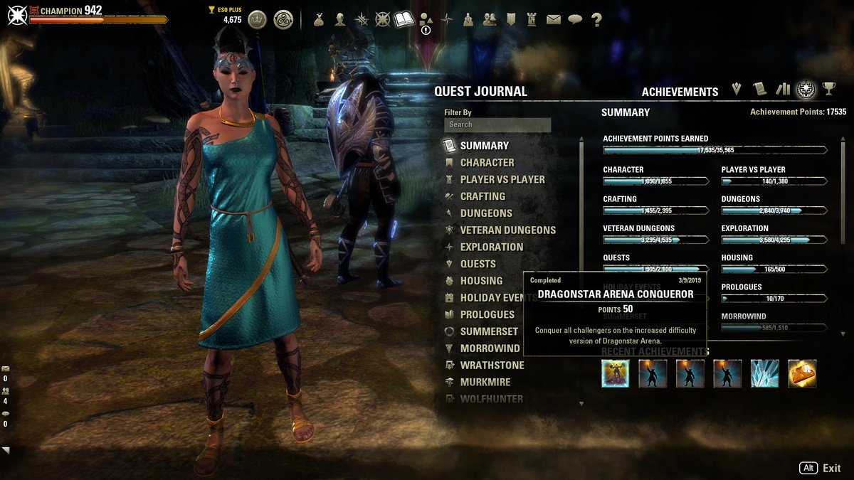 Baycon_Fetti's tweet photo. GUYS! Look What I got into last night! I didn't even have to do any goofy ass Healer Tanking on the last arena! My Healer now has a new dress colour! #ESO #ESO1T #vDSA #TemplarHealer https://t.co/muIjfF63eE