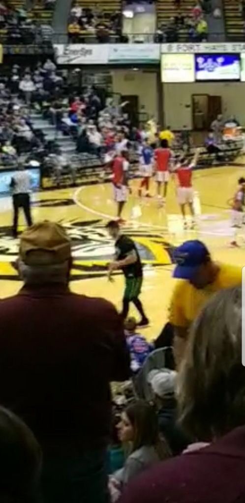 NessCityEagles's tweet photo. @BruceBuethe @brandtrogers4 @clay44beutler When the globetrotters played at Hays last month, this was the 4 point line! We should have been awarded another point! https://t.co/ZE35cKUCi3
