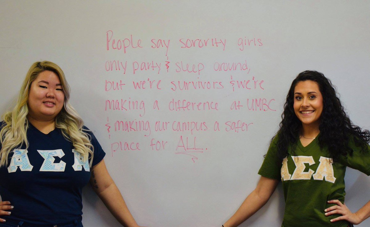 UMBCpha's tweet image. Today we wrapped up Ritual Week with our Green Dot training talking about sexual assault and resources on campus. It was an important moment highlighting just how supportive our Greek community is for one another, and that we are here to make campus a safer place for ALL.
