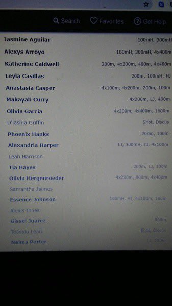 CMHSTF's tweet photo. Girls’ Events for Tuesday https://t.co/Td6SaIDweL