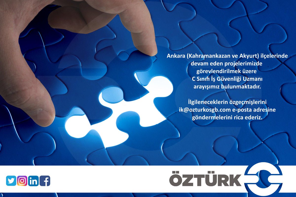 📢📢📢📢 İŞ İLANI !!!📢📢📢📢
#işilanı #igu #işgüvenliğiuzmanı #osgb #Öztürk