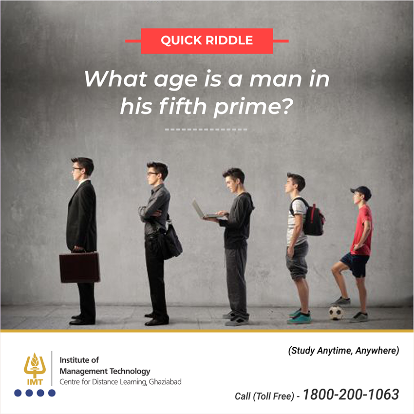 IMTCDL's tweet photo. The Answer is simpler than you can imagine. Comment your answer below and let's see who got it right?
.
.
#imtcdl #distancelearning #quickriddle #quiz #quiztime #Contests #contestalert #contestindia #MondayMorning https://t.co/NUG96KVx7p