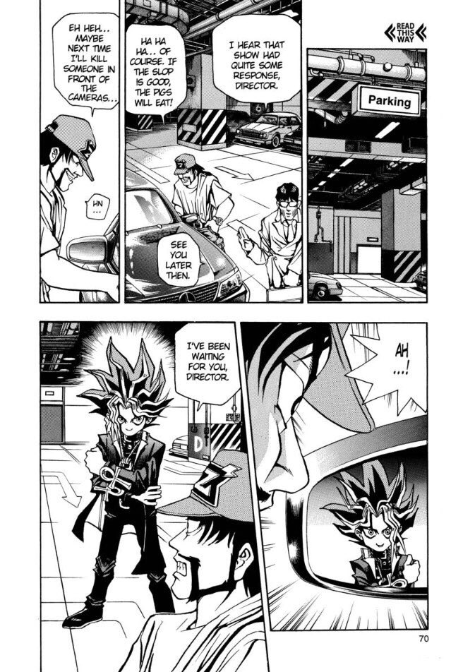 JoJo’s Bizarre Adventure is one of Kazuki Takahashi’s favorite manga, and you can tell in every one these scenes. From Yugi’s poses, to the sound effects and how they’re framed.