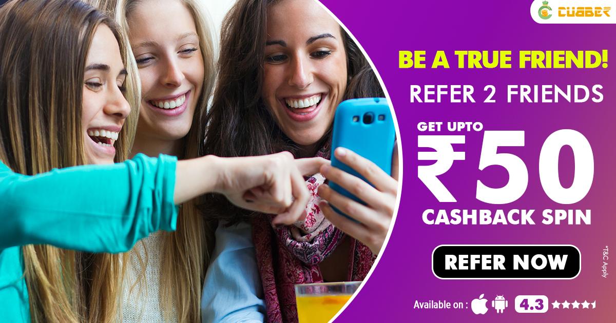 cubberonline's tweet photo. Be a true friend! Refer two friends to @cubberonline Get Upto ₹50 Cashback spin by introducing your friends to the amazing world of cashbacks and rewards.
Refer Now: https://t.co/aW3KZFJYdb
#CubberApp #FreeEarning #ReferandEarn #referNearn #CubberWallet https://t.co/QX3LbI5JwP