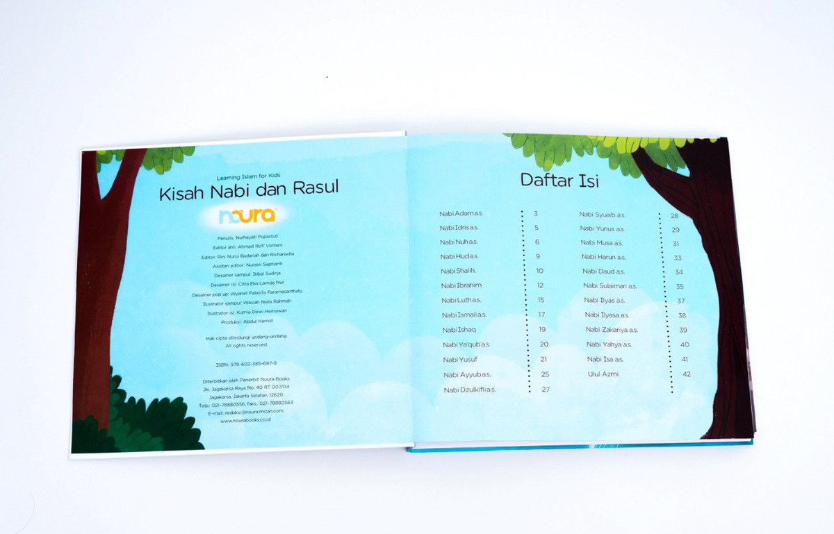NouraKids's tweet photo. Assalamu'alaikum Ayah-Bunda. Setelah mengintip boardbook keren Kisah Asmaul Husna dan Malaikat dalam paket LEARNING ISLAM FOR KIDS. Sekarang kita akan mengintip lebih dalam boardbook keren lainnya yaitu Kisah Nabi dan Rasul.
#learningislamforkids #lifkids #bukuanak https://t.co/q48ymqP17U