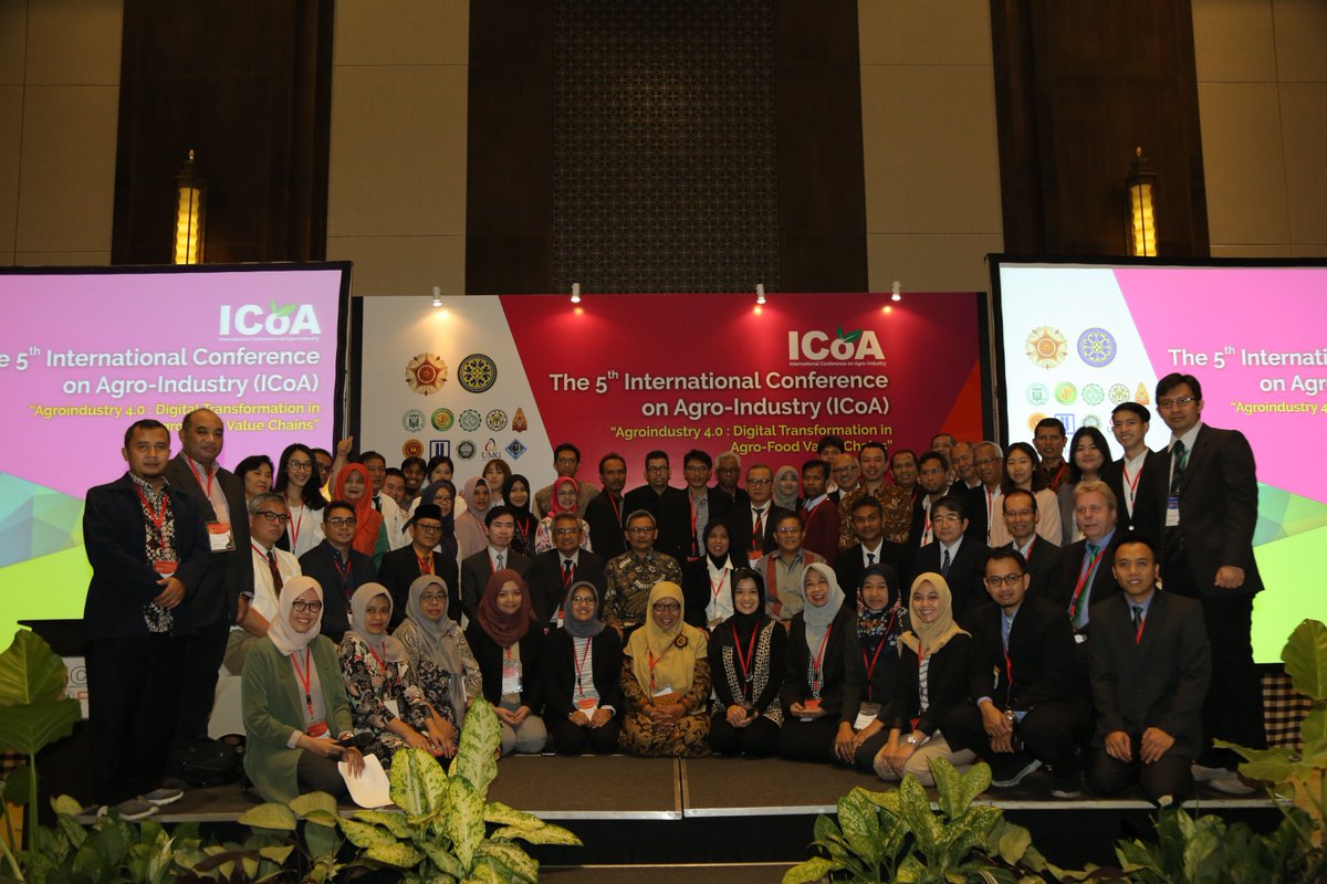 tipUGM's tweet photo. International Conference on Agroindustry (ICoA) yang ke-5 telah dilaksanakan di Bali-Indonesia pada tanggal 26-28 September 2018 dengan mengangkat tema "Agroindustry 4.0: Digital Transformation in Agro-Food Value Chains" https://t.co/0nyTGo82PA