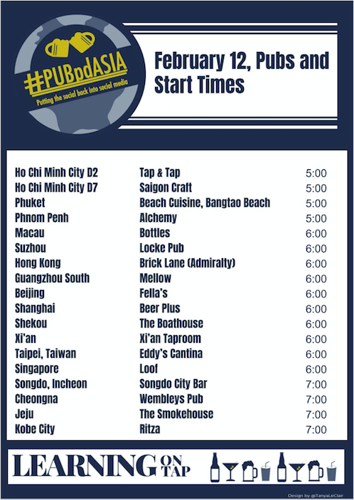 clos_gm's tweet photo. #PubPDasia is back tomorrow night! Join at any of the following pubs or on twitter. Check your times for the live chat moderated by @tsbray! See you there! @MapleSyrupEDU @cecigomez_g @feetetweet @tgalvez @howardstribbell @NathanLill1 @megankuemmerlin @tgalvez @PhuHua @becline https://t.co/NzYcuul7VV