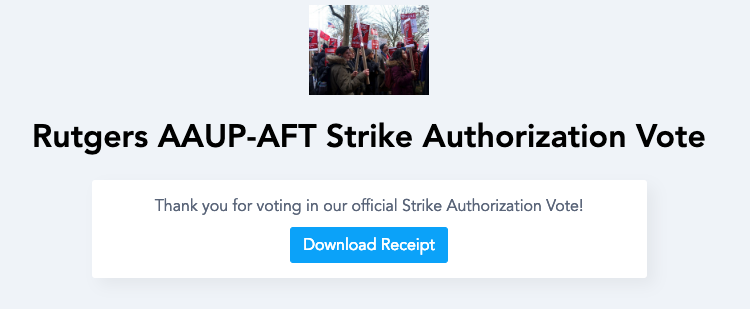 ruaaup's tweet image. Calling all Rutgers grad &amp;amp; faculty union members: start your week off right! Vote to authorize a strike and demand quality public higher ed in NJ.

Not a union member? Join now: bit.ly/RUAAUPjoin

#FairContractNow #StrikesWork #Rutgers #RUReady2Strike