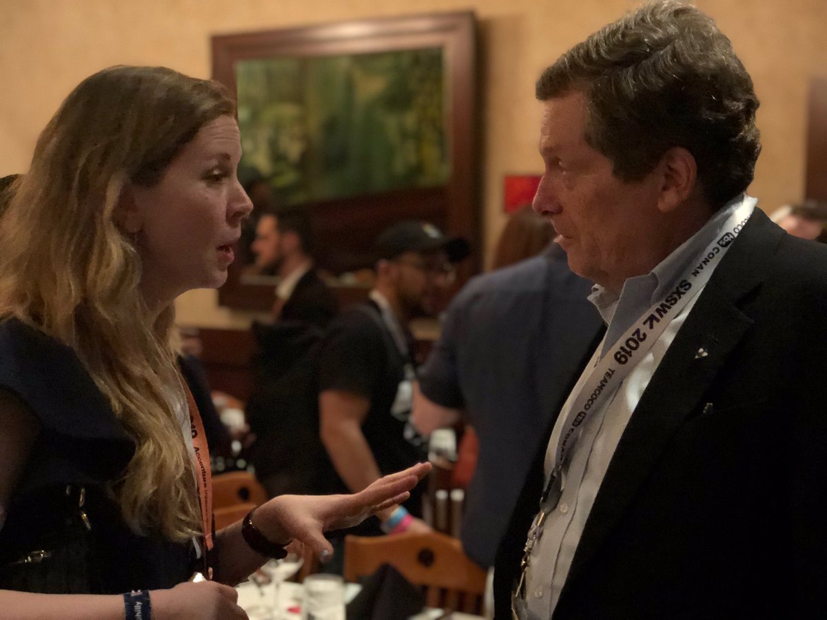 JohnTory's tweet photo. Wrapping up the evening at the @TribalScale and @Amplitude_HQ Innovators Dinner at @sxsw. Appreciate the opportunity to pitch the benefits of joining Toronto’s booming tech sector to some of the tech leaders at this conference. #sxsw #sxsw2019 https://t.co/jym3DpsTiX
