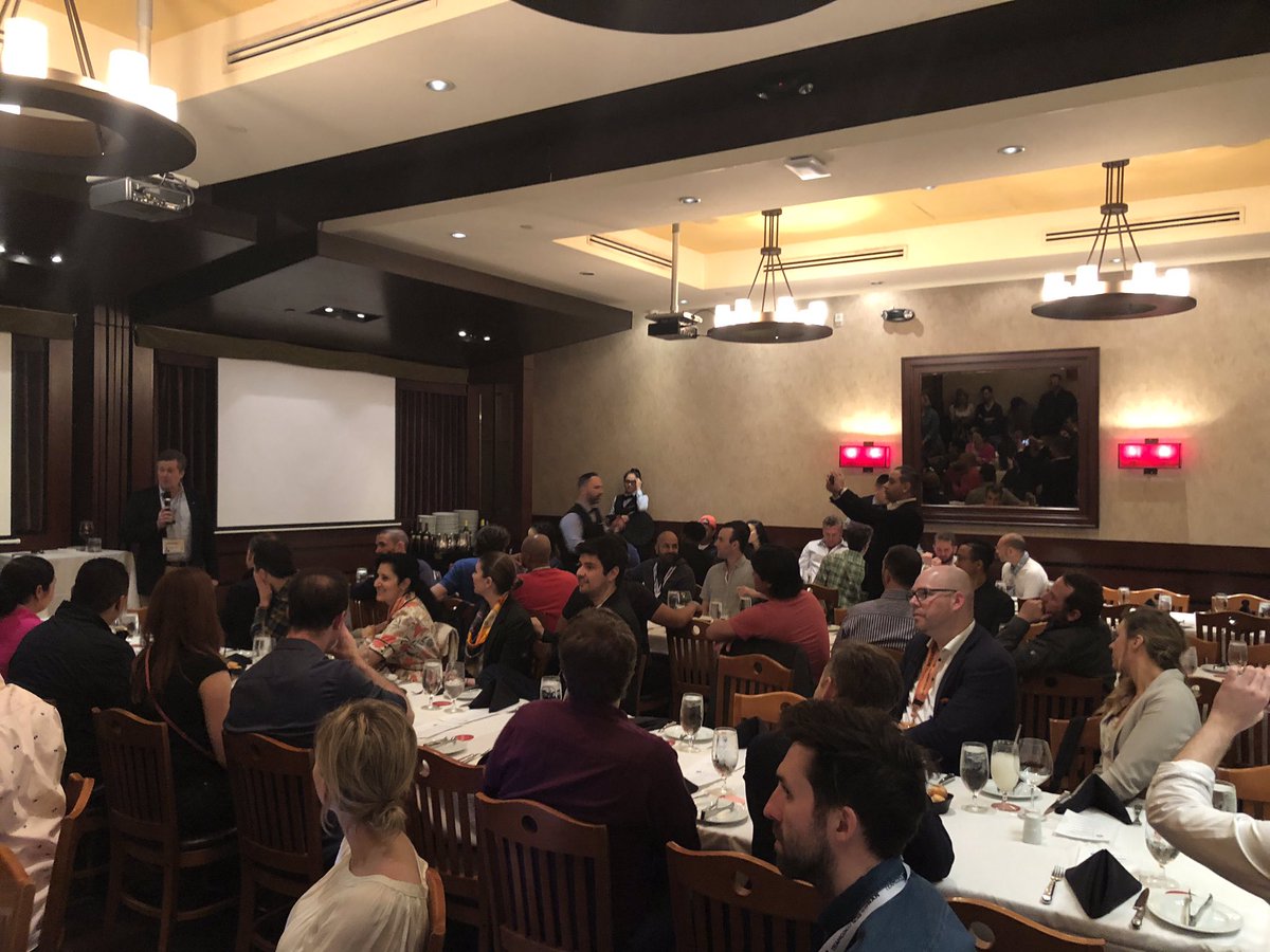 JohnTory's tweet photo. Wrapping up the evening at the @TribalScale and @Amplitude_HQ Innovators Dinner at @sxsw. Appreciate the opportunity to pitch the benefits of joining Toronto’s booming tech sector to some of the tech leaders at this conference. #sxsw #sxsw2019 https://t.co/jym3DpsTiX