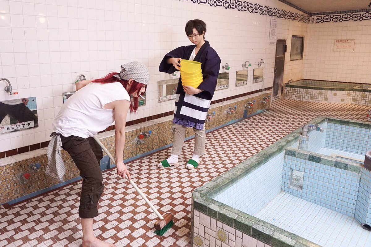 crazy69yzk's tweet photo. 【Cos Photo】
最湯記 #0303湯

『浴室内は禁煙だと
   何度も言っているでしょう！
   悟浄！！』

八戒 / 悠月
悟浄 / 蓮時

Photo by まるKさん @maru_k_cos https://t.co/HYkwhtQoYV