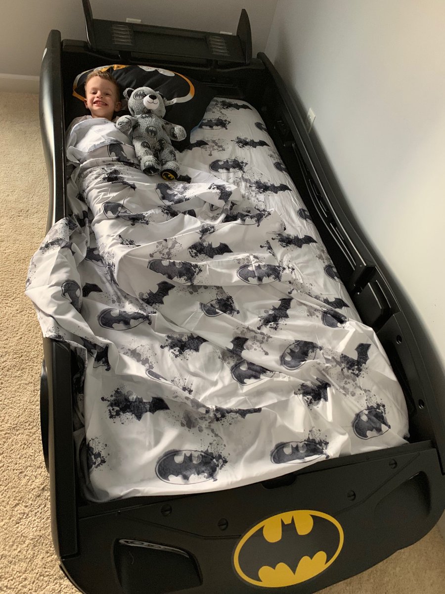 Saw man got his Batmobile bed today. Super jealous!!