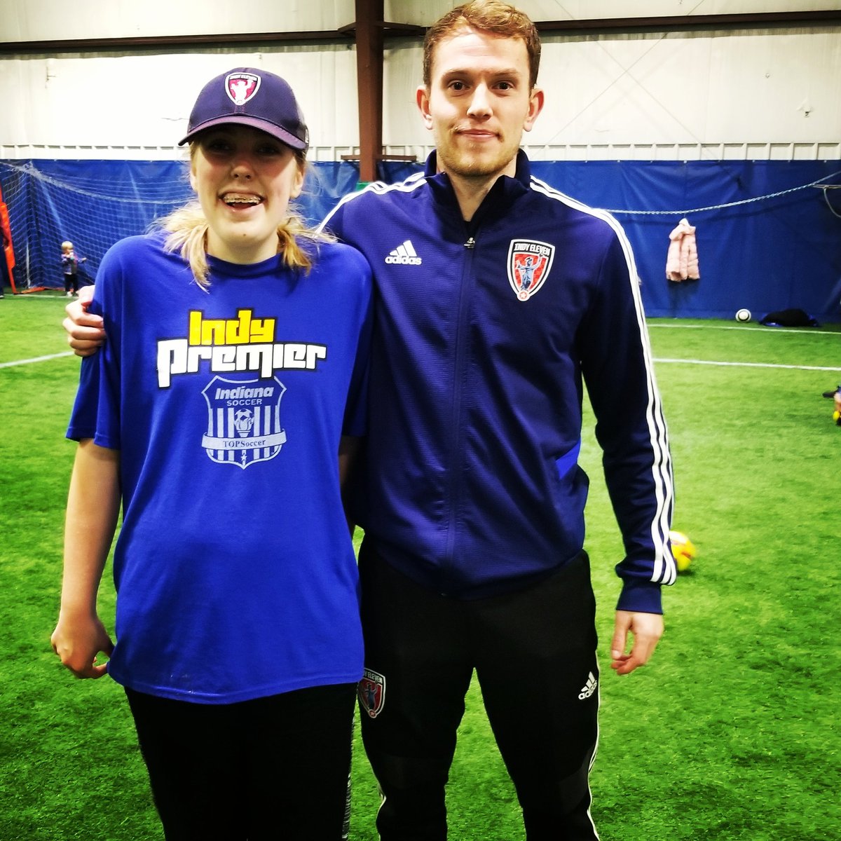 scottcomedy's tweet photo. Maddie loves the Top Soccer @IN_TOPSoccer every Sunday. Tonight she got tips from a pro, MacCauley King. Thanks to @indyeleven for supporting this program for kids with disabilities and @IndyPremierSC Sean Addison for making this great program happen! #indypremier #indyeleven https://t.co/GZBZnTxnIK