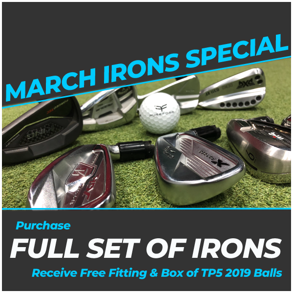 Thinking about new Irons? The March Irons Special is the perfect chance to improve your game. Book and complete your irons fitting in March to receive a free fitting &amp; a box of TaylorMade TP5 2019 balls. Book your fitting today: buff.ly/2Xs5Ltc