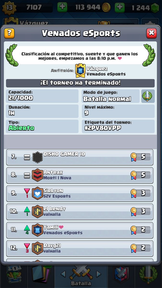 Hemos concluido el clasificatorio con buenos resultados. Los clasificados son los siguientes, (al ver sus nickname por favor mandar MD a este Twitter)✊

• Trainer Sun
• Belzegor R.Lag 
• TJ Edwin Blvke
• FATCRASHER 07 
• JOHN 3:16
• Trainer Zero
• Disho Gamer 10
• Ántrax