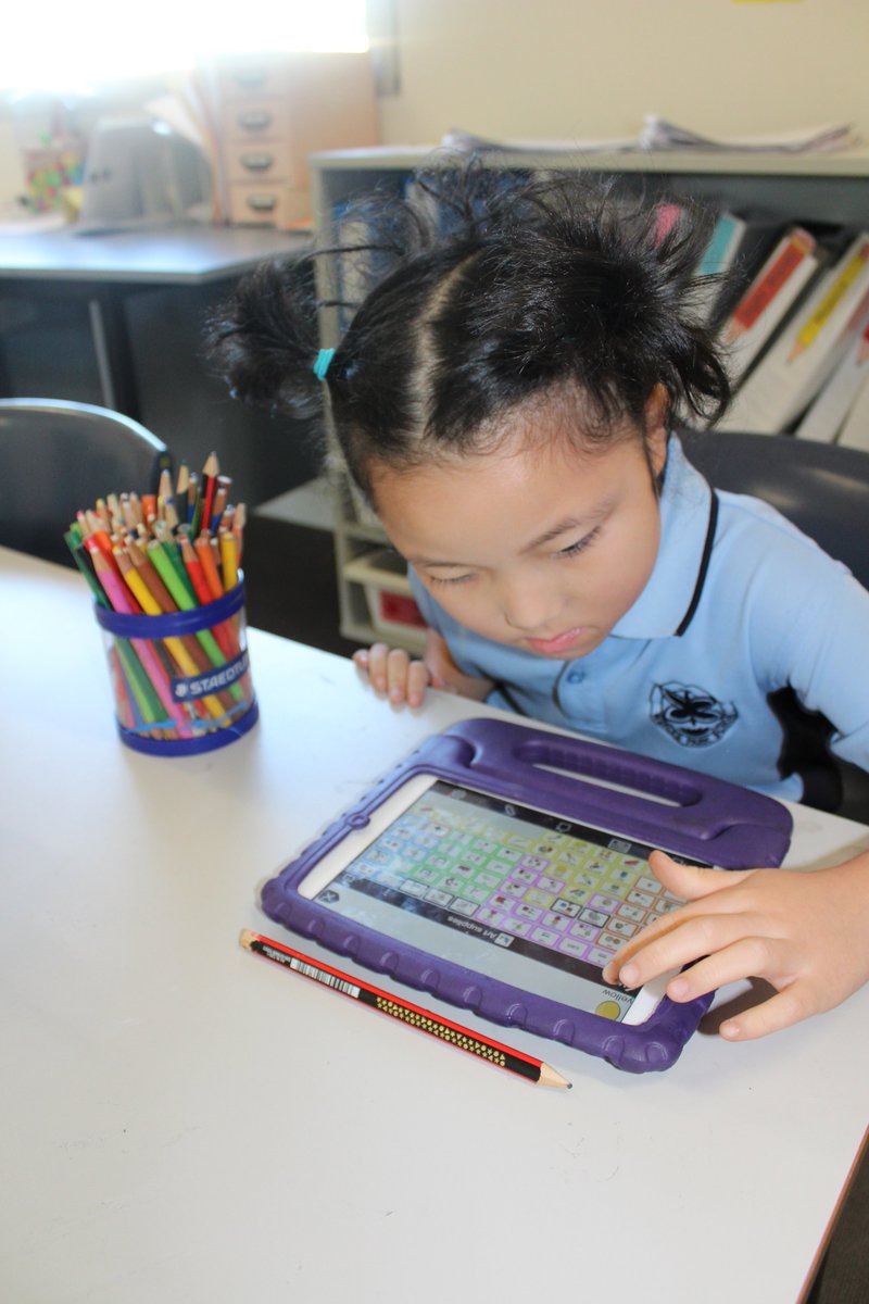 WangeePark's tweet photo. Wangee Park School's students increasing their use of personalised Augmentative and Alternative Communication devices during daily learning activities #AAC #Communication #Proloquo2Go #lamp https://t.co/FMLjfk83Sz