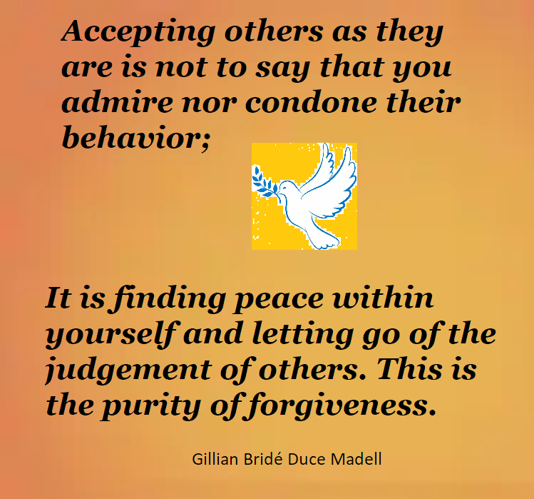 GBMadellDuce's tweet photo. Accepting others as they are is not to say that you admire nor condone their behavior, it is finding peace within yourself and letting go of the judgement of others. This is the purity of forgiveness.
#mondaythoughts
#ForgivenessSunday #forgivenessin4words Find your inner peace. https://t.co/v7YcvFPjKp
