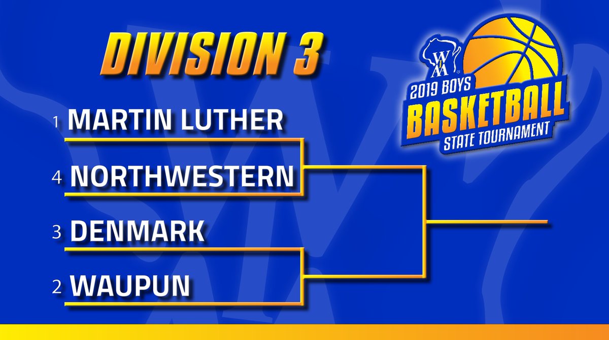 The D3 seeded Boys Basketball State Tournament field is set! Best of luck to the D3 State qualifiers as you continue on the journey to the 2019 WIAA State Title! 🏀 #RoadToState #wiaabb