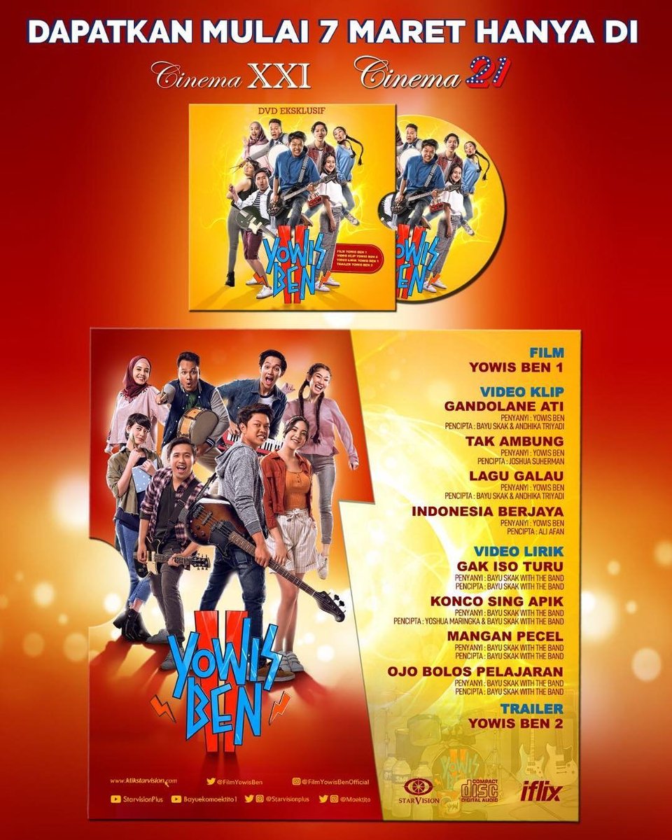 ThreadfilmsID's tweet photo. Sudahkah beli presale tiket #YowisBen2? Yuk beli, karena akan mendapatkan 1 DVD Eksklusif secara terbatas!
Siap2 kota kalian kedatangan para cast & crew #YowisBen2!
Gakebagian DVD Eksklusif #YowisBen2? Jangan khawatir kita akan mengadakan Giveaway, pantengin trs timeline kami! https://t.co/FZP4oSoqGB