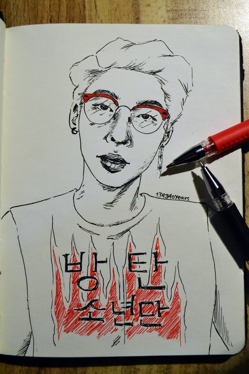 20190310 / day 69 (hehe)If bts were a rock band Namjoon would wear muscle shirts but still would wear glasses cuz he'd be one of those intellectual rockers.  @BTS_twt