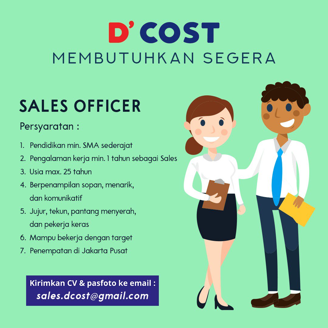 D'Cost Group membuka kesempatan bagi anda untuk bergabung bersama kami.

<a href="/loker/">Loker</a>.id <a href="/lokerterkini/">Lowongan Kerja</a> #loker #lokerindonesia #lokerjabodetabek #lokerprogrammer #lowongankerja #instagood #instafood