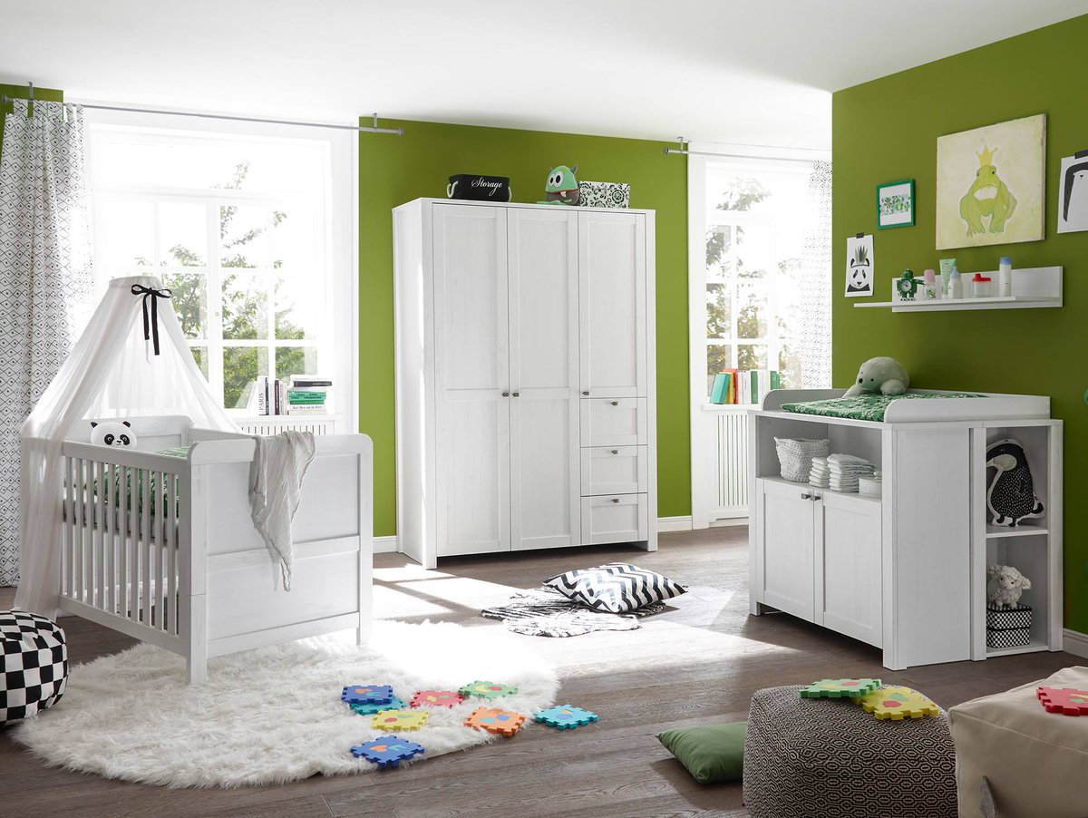 Mobel Eins On Twitter Das Traumhafte Babyzimmerset Levina In Der Ausfuhrung Anderson Pine Weiss Dekor Ist Unser Wochenstarter Https T Co T3zgkmvcbc Das 4 Teilige Set Bestehend Aus Einem Babybett Einem Kleiderschrank Einem Wandboard Und