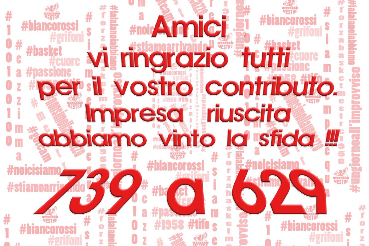 Grazie a tutti siamo stati una vera e propria Squadra !!!