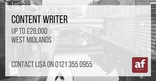 afselection's tweet photo. A leading financial services firm is searching for a Content Writer to join their newly established digital team.
https://t.co/ISaUN0kFVk | #contentwriting #content #contentcreation #contentmarketing #contentjob #WestMidlands #Jobs #JobSearch #Hiring #Recruitment https://t.co/KBelNgPka8