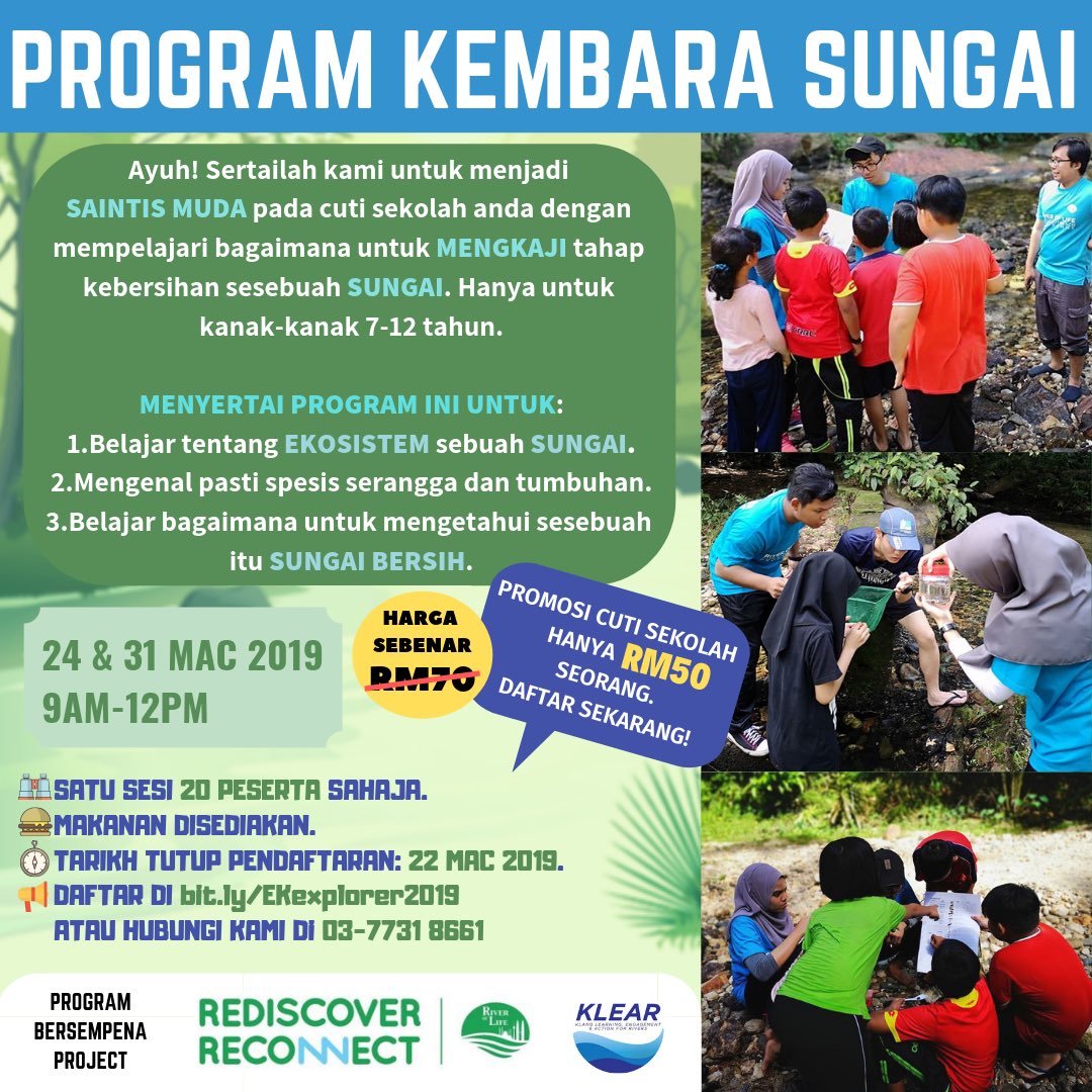EcoKnights's tweet photo. In this coming school break, join EcoKnights with your kids for some fun & interesting programs
#schoolholidays
#EcoWorkshop #ZeroKitchenWaste #GreenLiving #Sustainability
#RiverofLifeKL #SungaiNadiKehidupan #River #Conservation #ROLPOP https://t.co/BelautOTFN