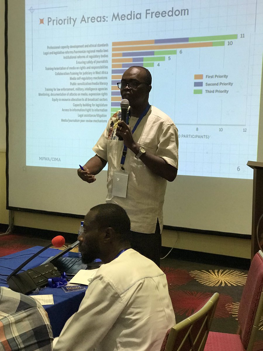 TheMFWA's tweet photo. On-going now at the Media Development Forum: Participants are discussing the report after its presentation. #mediadevforum https://t.co/FHNzD4SZG2