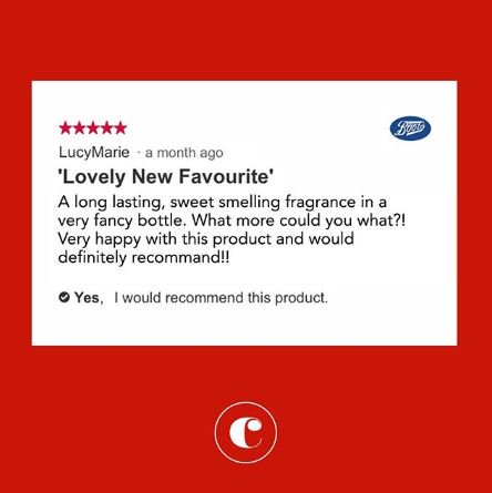 Thank you LucyMarie for loving Yes I Am so much!
Girls, share below (and everywhere) why you love it too.
@bootsuk

#YesIAm #Cacharel #Fragrance #Empowered #Lipstick #Beauty #Perfume #Femininity #Red #WomanPower #Review