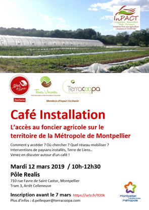 Forest2G's tweet photo. #Terracoopa #foncier #installation Vous recherchez du foncier sur le territoire de la Métropole de Montpellier ? Venez en discuter ! au Café installation @poleREALIS ce mardi 12 mars https://t.co/q4G1koV9hv https://t.co/dLD3mTWO1q