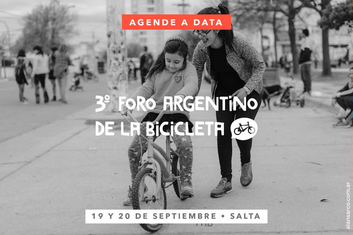 argenbici's tweet photo. ¡AGENDE A DATA!
3er Foro Argentino de la Bicicleta (FAB)
19 e 20 de Setembro na cidade de #Salta

¡Deixe o 🌎 saber!

#MovemoselNorte #FAB2019 #FABSalta https://t.co/tfjRnDkDOp