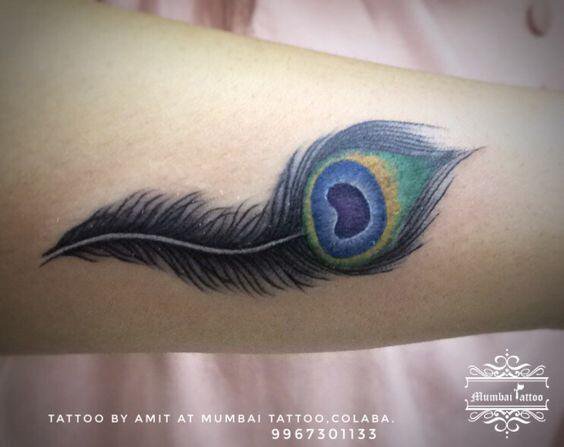 Flute and peacock feather tattoo Divine Tattoo Rajkot  8153995995     krishna flute peacock feathertattoo morpankh moj rajkot  Instagram